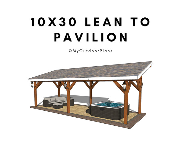 10x30 lean to pavilion plans.png