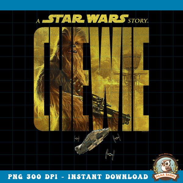 Star Wars Han Solo Story Chewie Logo Silhouette Fill png, digital download, instant .jpg