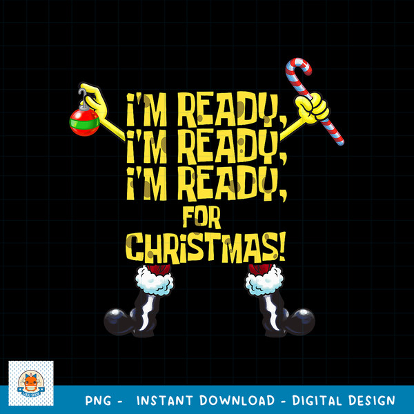 SpongeBob SquarePants I_m Ready For Christmas png, digital download .jpg