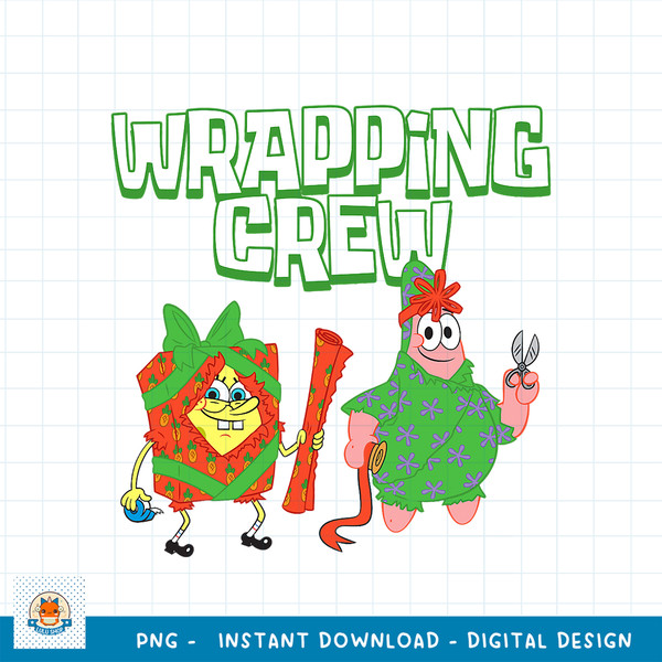 Spongebob Squarepants Patrick Star Wrapping Crew Christmas png, digital download .jpg