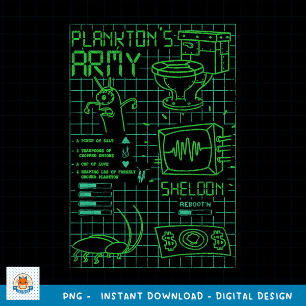 SpongeBob SquarePants Plankton_s Army Karen Data Grid Logo png, digital download .jpg