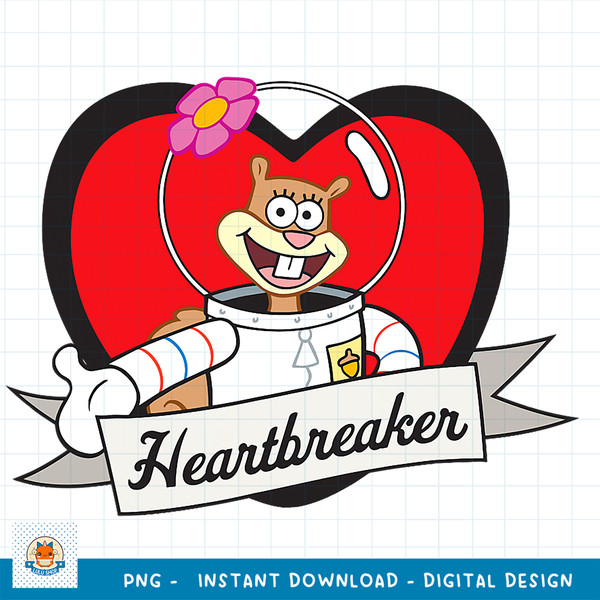 SpongeBob SquarePants Sandy Heartbreaker png, digital download .jpg