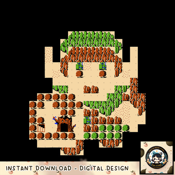 Nintendo Zelda Link Portrait 8-Bit Map Graphic png, digital download, instant png, digital download, instant .jpg