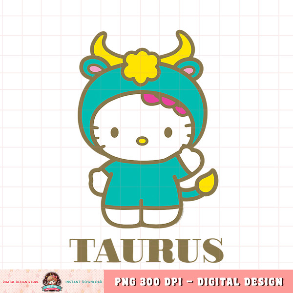 Hello Kitty Zodiac Taurus png, digital download, instant .jpg