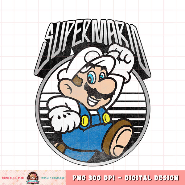 Super Mario Retro Circle Logo Jump Graphic png, digital download, instant png, digital download, instant .jpg