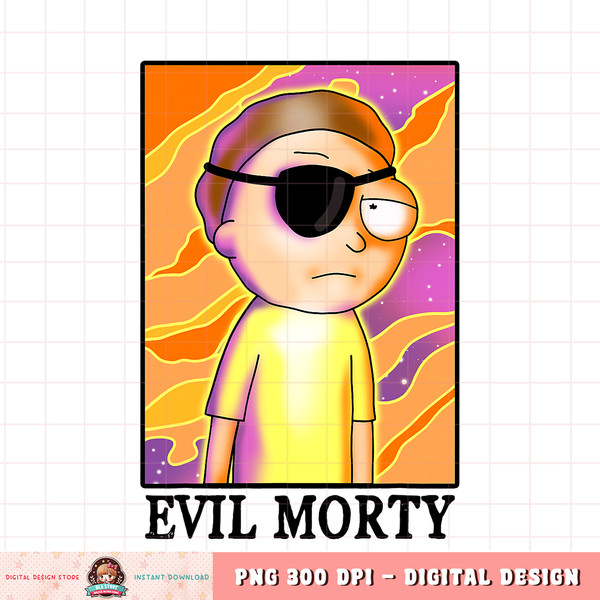Rick and Morty Evil Morty Eyepatch Portrait Graphic T-Shirt copy.jpg