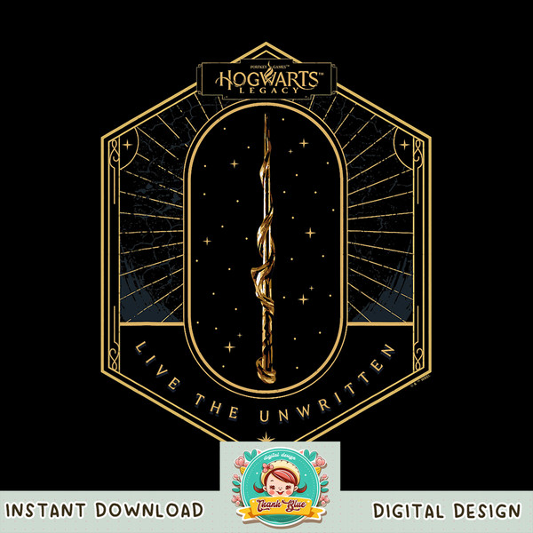 Harry Potter Hogwarts Legacy Wand, Live The Unwritten png, digital download, instant .jpg