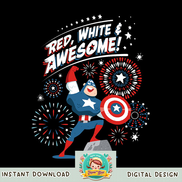 Marvel Captain America Red, White _ Awesome 4th of July png, digital download, instant .jpg