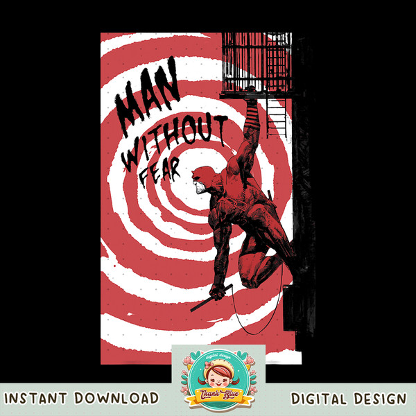 Marvel Daredevil Fire Escape Man Without Fear Variant Cover png, digital download, instant .jpg
