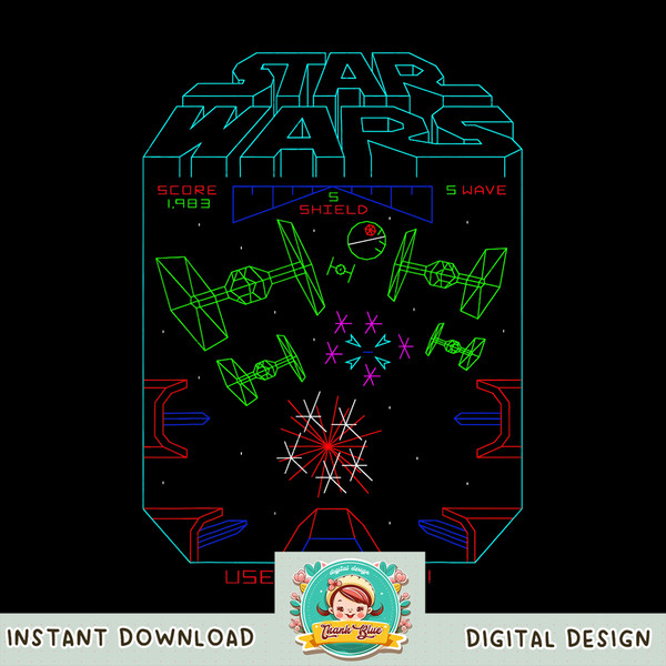 Star Wars Space Fight Vintage Arcade Graphic png, digital download, instant png, digital download, instant .jpg