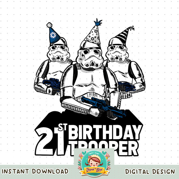 Star Wars Stormtrooper Party Hats Trio 21st Birthday Trooper png, digital download, instant .jpg