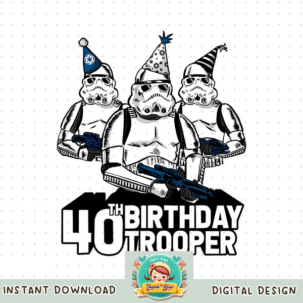 Star Wars Stormtrooper Party Hats Trio 40th Birthday Trooper png, digital download, instant .jpg