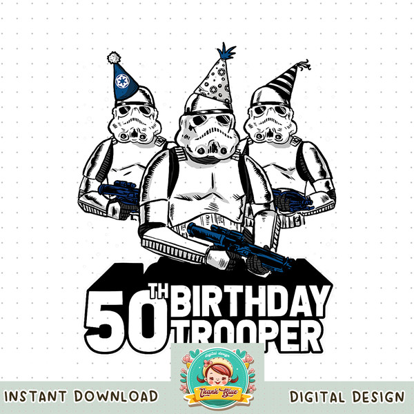 Star Wars Stormtrooper Party Hats Trio 50th Birthday Trooper png, digital download, instant .jpg