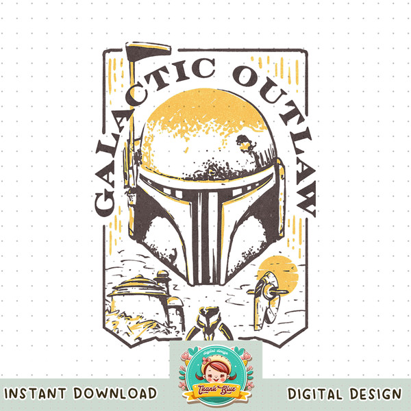 Star Wars The Book of Boba Fett Galactic Outlaw png, digital download, instant .jpg