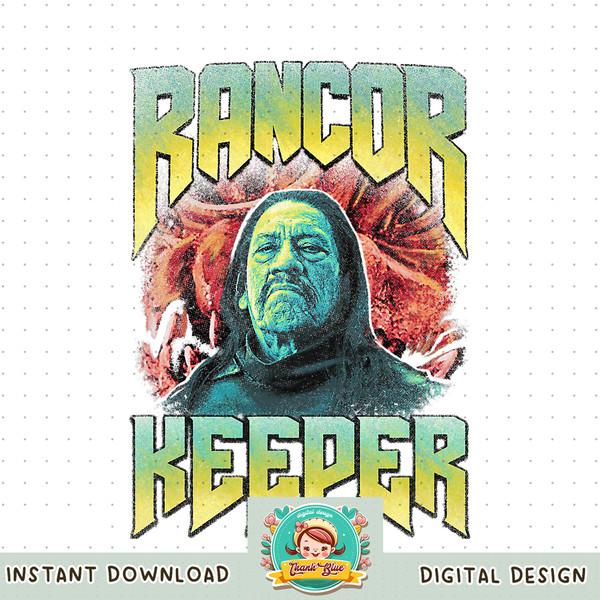Star Wars The Book Of Boba Fett Rancor Keeper Poster png, digital download, instant .jpg