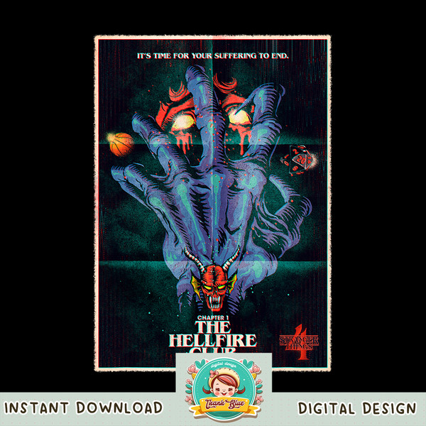 Stranger Things 4 Chapter 1 The Hellfire Club Poster png, digital download, instant .jpg
