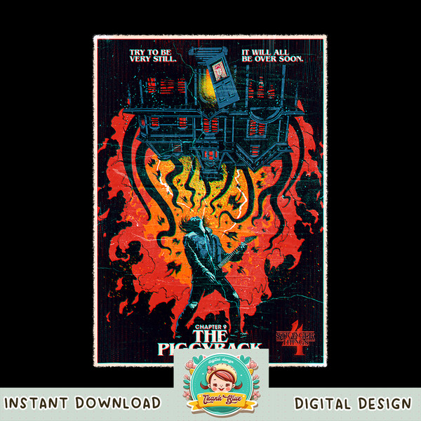 Stranger Things 4 Chapter 9 The Piggyback Eddie Poster png, digital download, instant .jpg