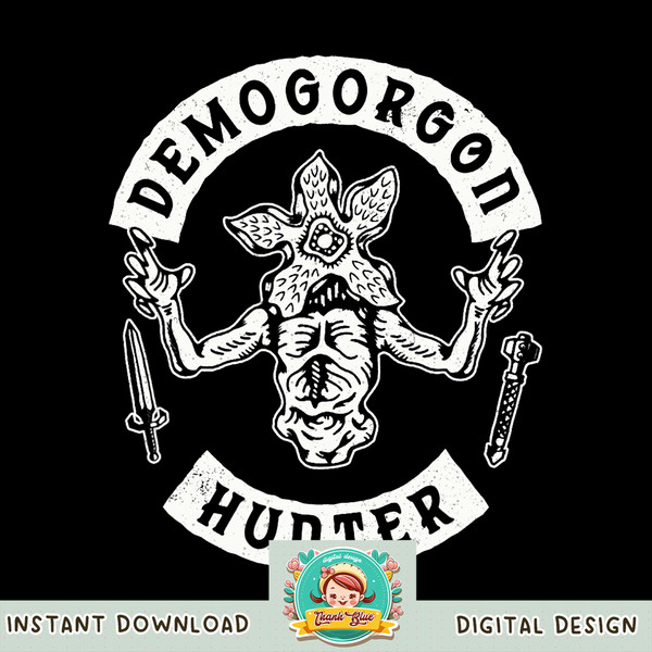 Stranger Things 4 Demogorgon Hunter V2 png, digital download, instant .jpg