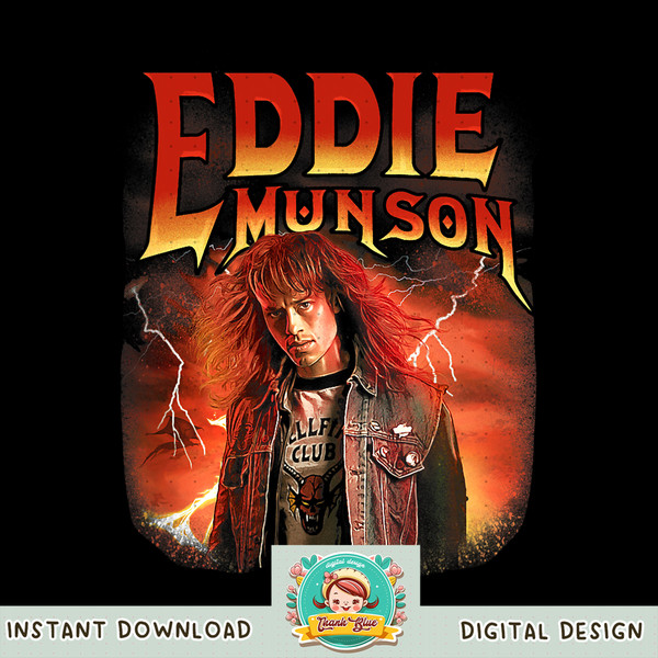 Stranger Things 4 Eddie Munson Portrait png, digital download, instant .jpg