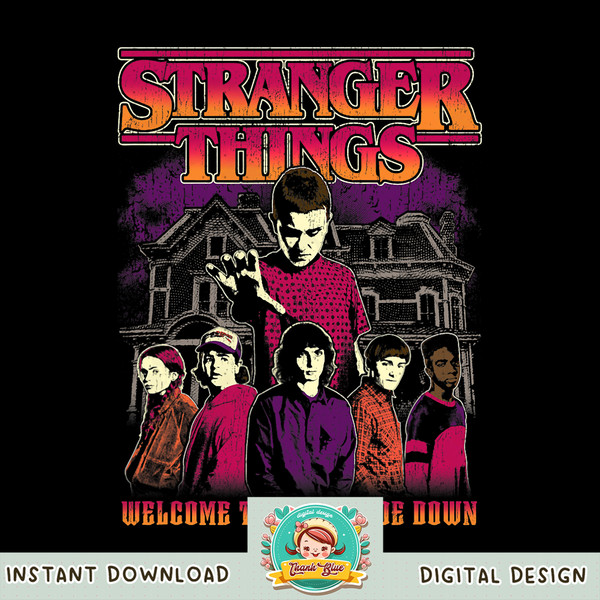 Stranger Things 4 Group Shot Welcome To The Upside Down png, digital download, instant .jpg