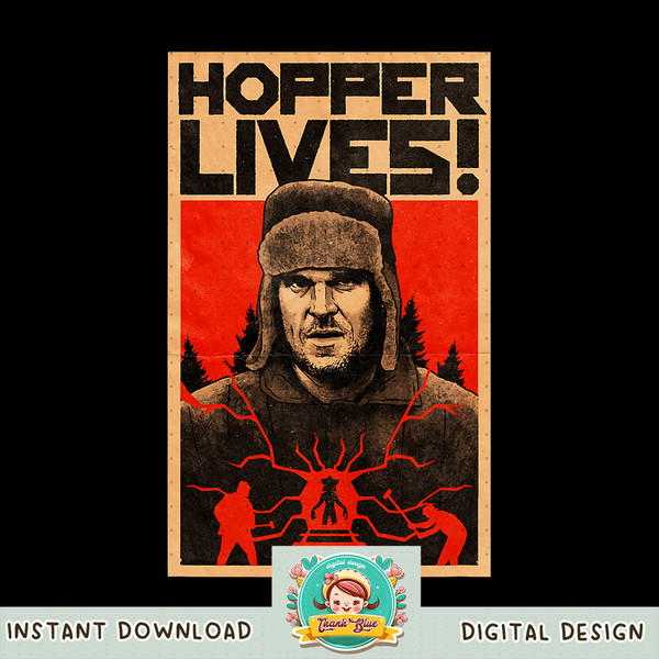 Stranger Things 4 Hopper Lives! Russian Poster png, digital download, instant .jpg