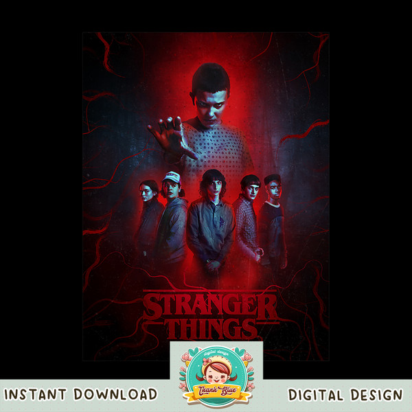 Stranger Things 4 Season Poster Group Shot png, digital download, instant .jpg