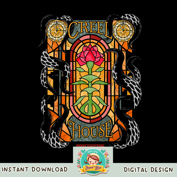 Stranger Things Creel House Stained Glass Door png, digital download, instant .jpg