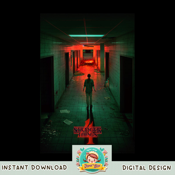 Stranger Things Eleven Lab Hallway Poster png, digital download, instant .jpg