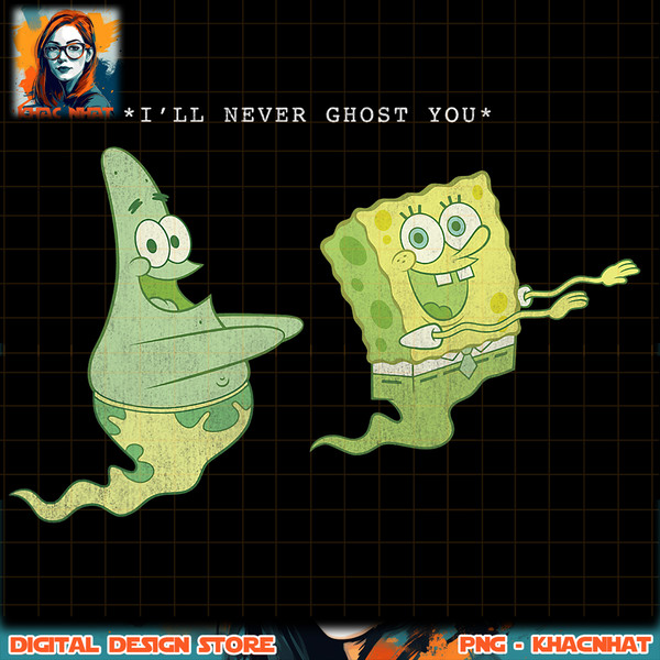 SpongeBob SquarePants Patrick Star I_ll Never Ghost You png, digital download, instant .jpg