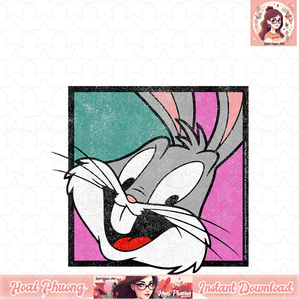 Looney Tunes Bugs Bunny Big Face Box Up T-Shirt .jpg