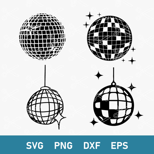 Disco Ball Bundle Svg, Disco Ball Svg, Happy Disco Ball Svg, Png Dxf Eps Digital File.jpg