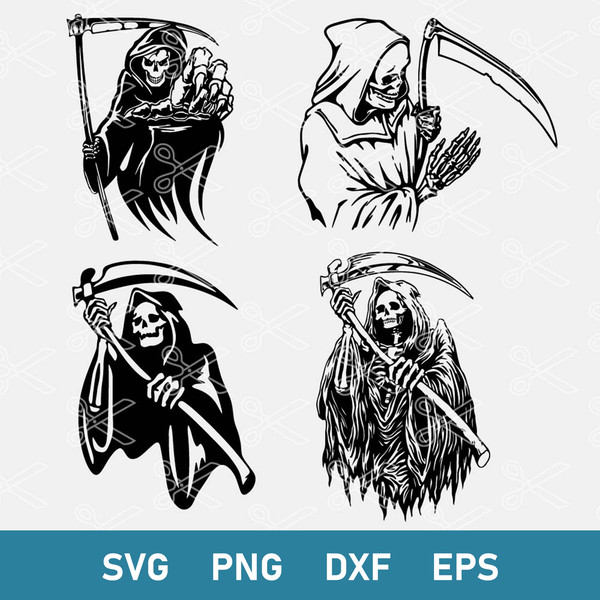 Grim Reaper Bundle Svg, Death Svg, Horror Svg, Halloween Svg, Png Dxf Eps File.jpeg