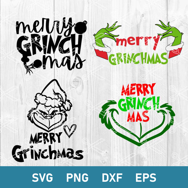 Merry Grichmas Bundle Svg, Grinch Christmas Svg, Grinch Svg, Christmas Svg, Png Dxf Eps Digital File.jpeg