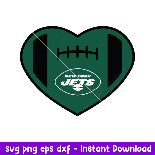 New York Jets Heart Logo Svg, New York Jets Svg, NFL Svg, Png Dxf Eps Digital File.jpeg