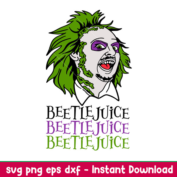 Beetlejuice Face, Beetlejuice Face Svg, Trick Or Treat Svg, Halloween Svg, Spooky Season Svg,png, eps, dxf file.jpeg