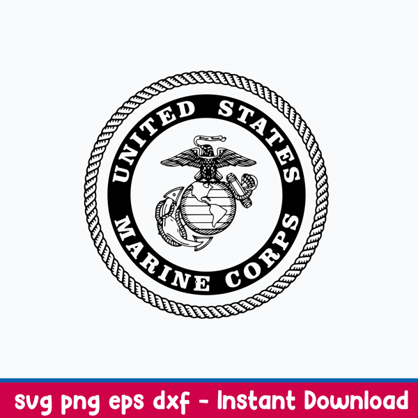 Marine Corp Globe and Anchor seal Svg, Png Dxf Eps File.jpeg