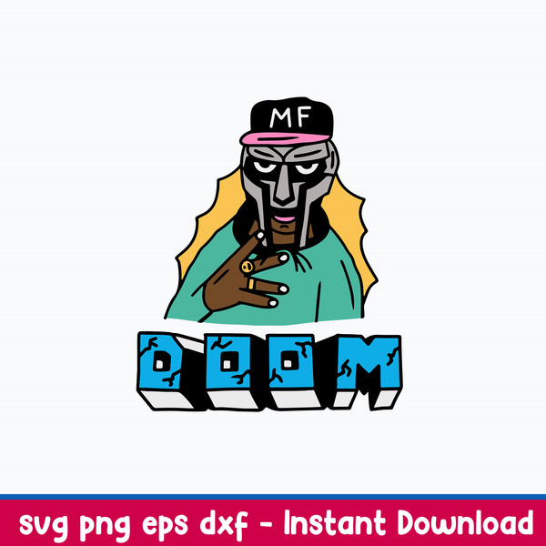 MF Doom Svg, MF Rapper Svg, Music Lover Rap Hip Hop Svg, Png Dxf Eps File.jpeg