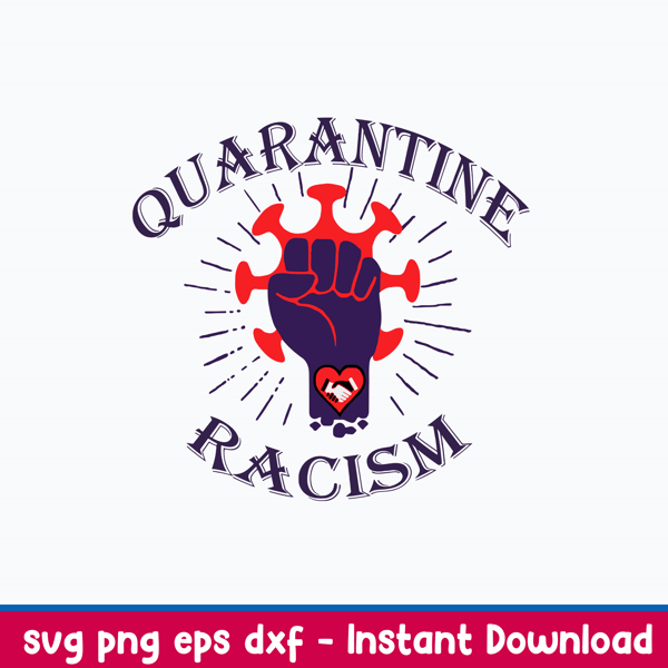Quarantine Racism Svg, Png Dxf Eps File.jpeg