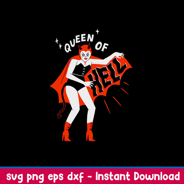 Queen Of Hell Svg, Queen Svg, Png Dxf EPs File.jpeg