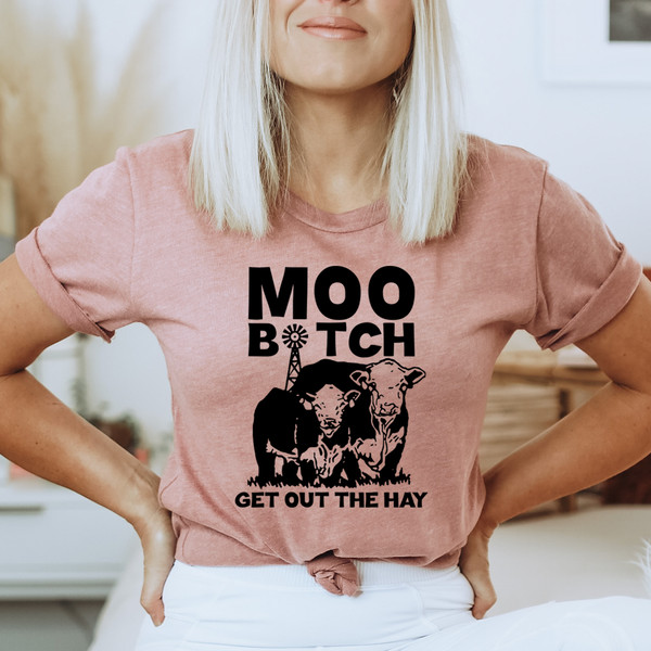 Moo Get Out The Hay Tee ..jpg