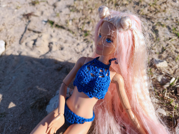 Barbie doll beachwear crochet pattern