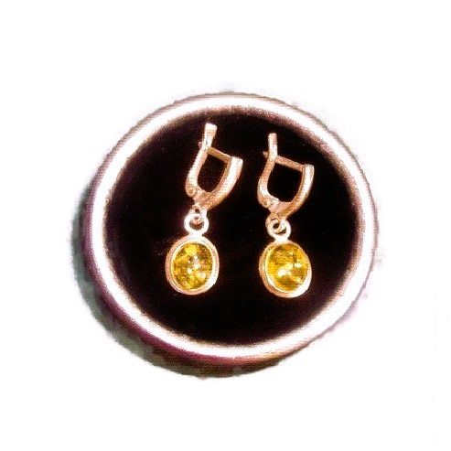 Natural Amber Earrings Dangle Yellow stone earrings cupronickel with silver Amber Jewelry for women Earrings Dangle.jpg