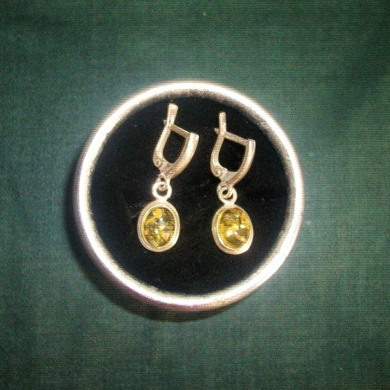 Amber Earrings Dangle Yellow stone earrings cupronickel with silver Gemstone Amber Jewelry for women small classic earrings.jpg