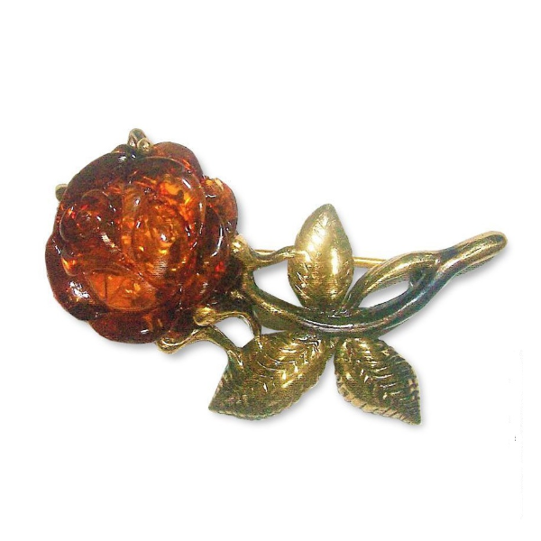 Amber Rose Flower Brooch for women gift Burgundy Red Flower Dress Brooch vintage Gold Flower jewelry gift women mom.jpg