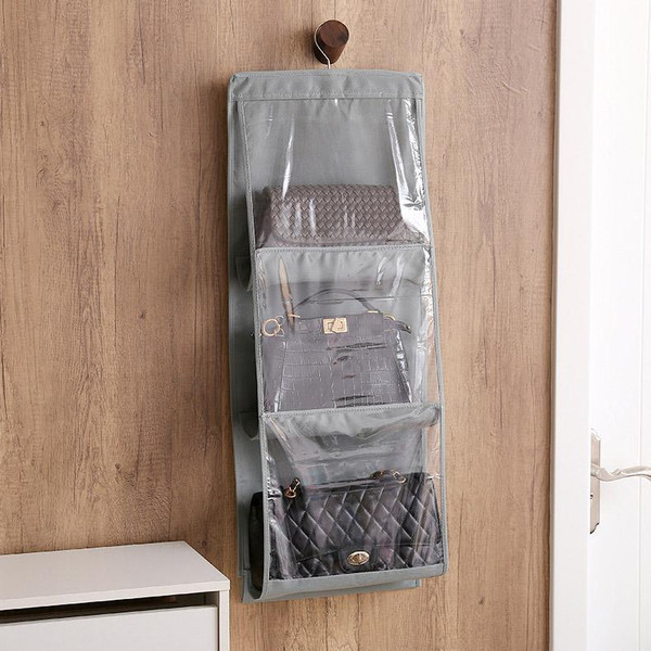 Hanging Purse Handbag Organizer Clear Hanging Shelf Bag Coll - Inspire  Uplift