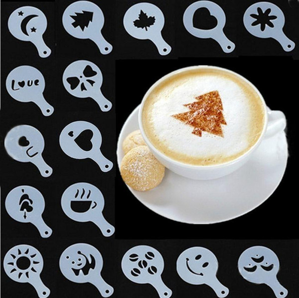 Barista Template Stainless Steel Coffee Stencils Latte Art Decorating