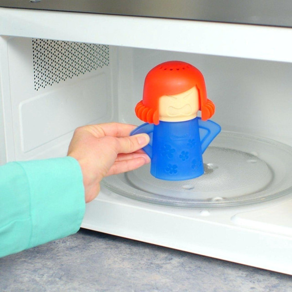This Angry Mama Microwave Cleaner Uses Steam To Clean The Crud Off