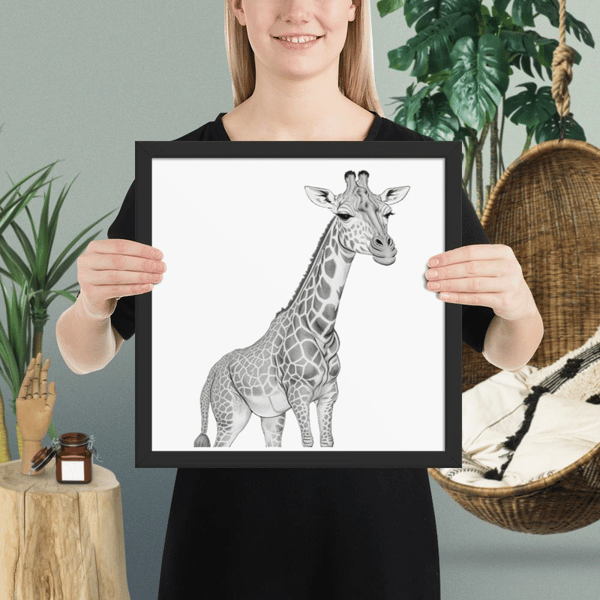 Cute giraffe Framed poster