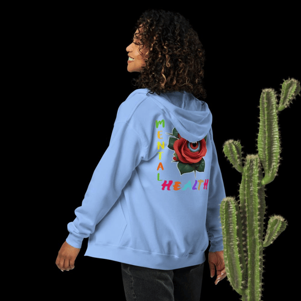 Mental health flower & eye Unisex heavy blend zip hoodie
