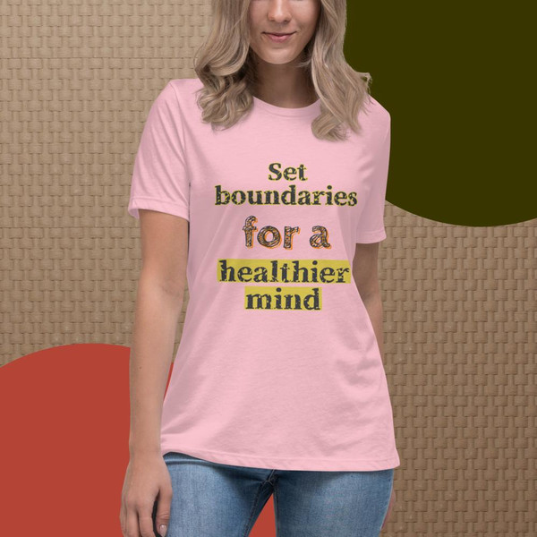 Mental health, Set boundaries for a healthier mind, mental health retro mental Women's Relaxed T-Shirt